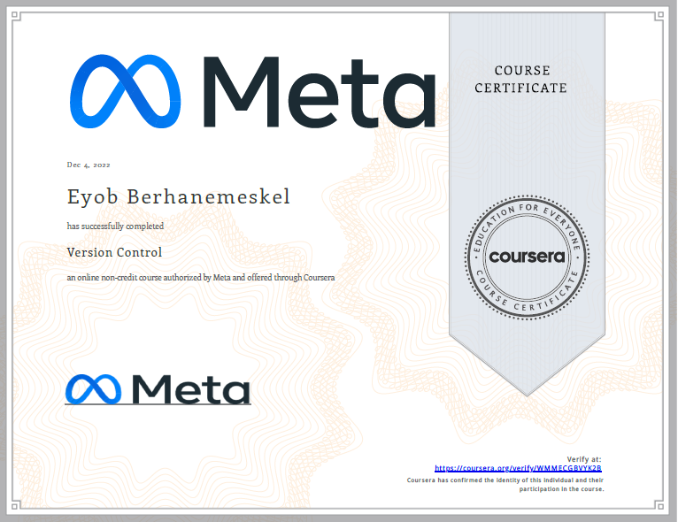 version control certification